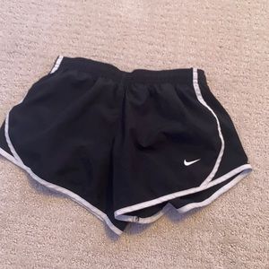 nike black and white stripe shorts